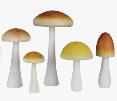 Wooden Mushrooms Set of 5