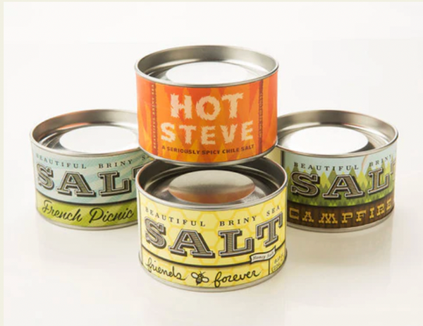 Beautiful Briny Sea Salt Tins