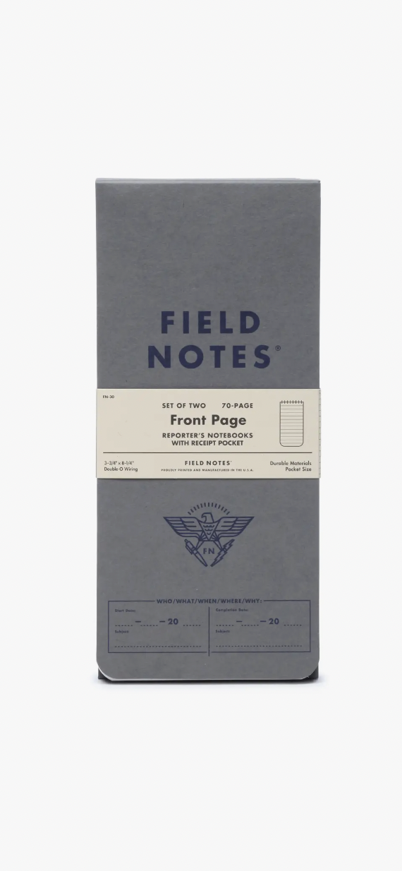 "Front Page" Reporter's Notebook-Set of 2