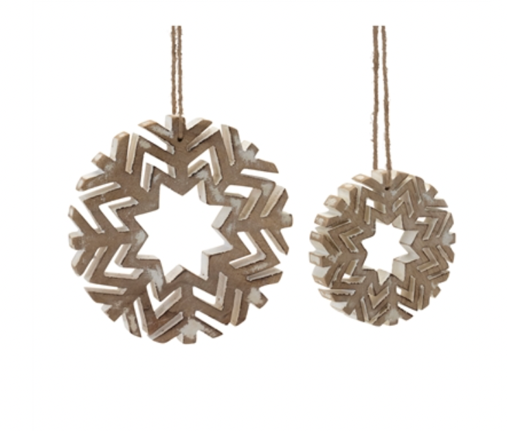 Wood Snowflake Ornament