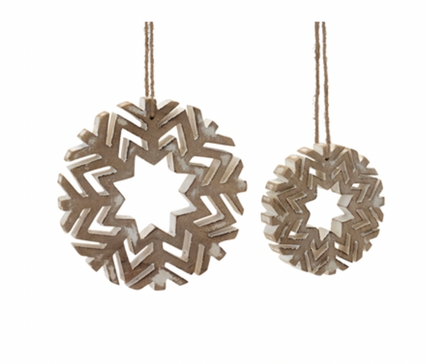 Wood Snowflake Ornament
