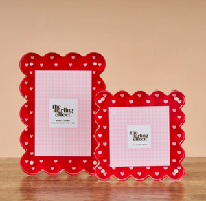 Hearts - Scalloped Acrylic Frame