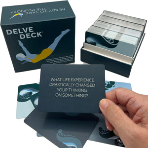 Boredwalk Delve Deck Conversation Cards for Couples, Adults, Family and Friends - Question Cards Therapy Game for Adults - Icebreaker Game