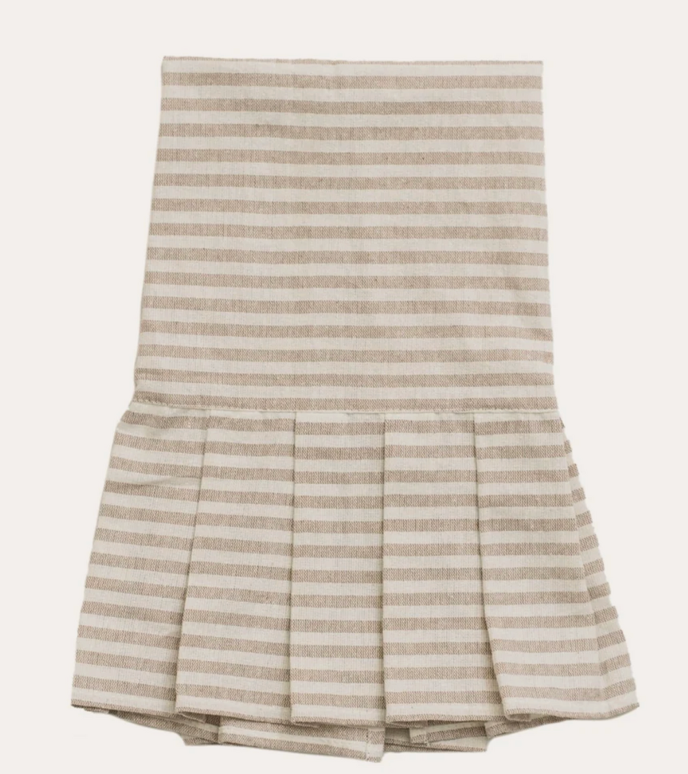Striped Hand Towel w/Ruffle