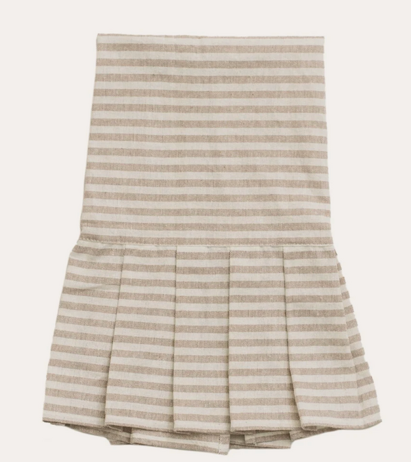 Striped Hand Towel w/Ruffle