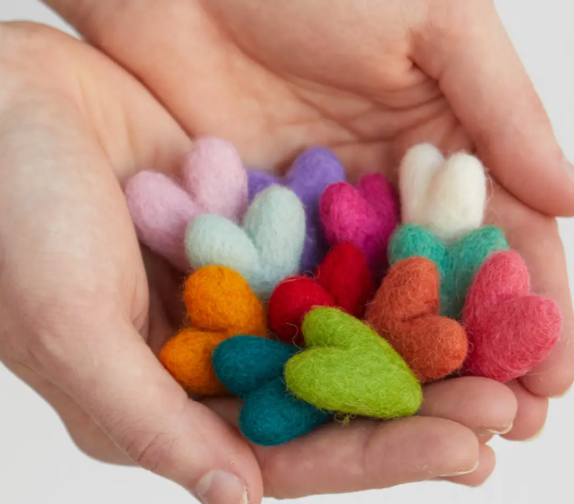 Mini Wool Hearts