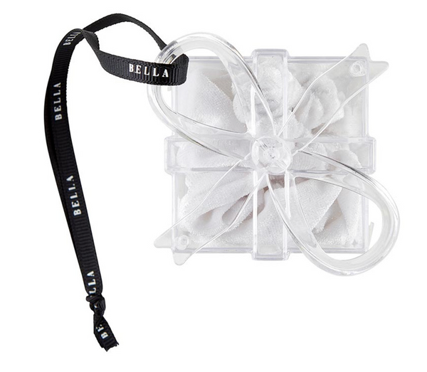 White Velvet Scrunchie Set - Ornament Box