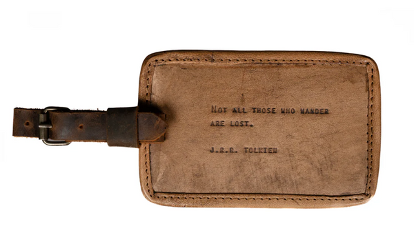 J.R.R. Tolkien Leather Luggage Tag