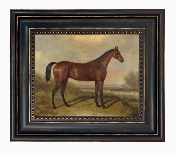 Hunter in a Landscape Framed Oil Painting Print