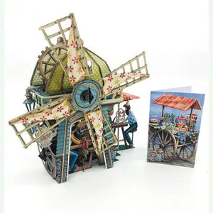 3D Windmill Tea Shop Card