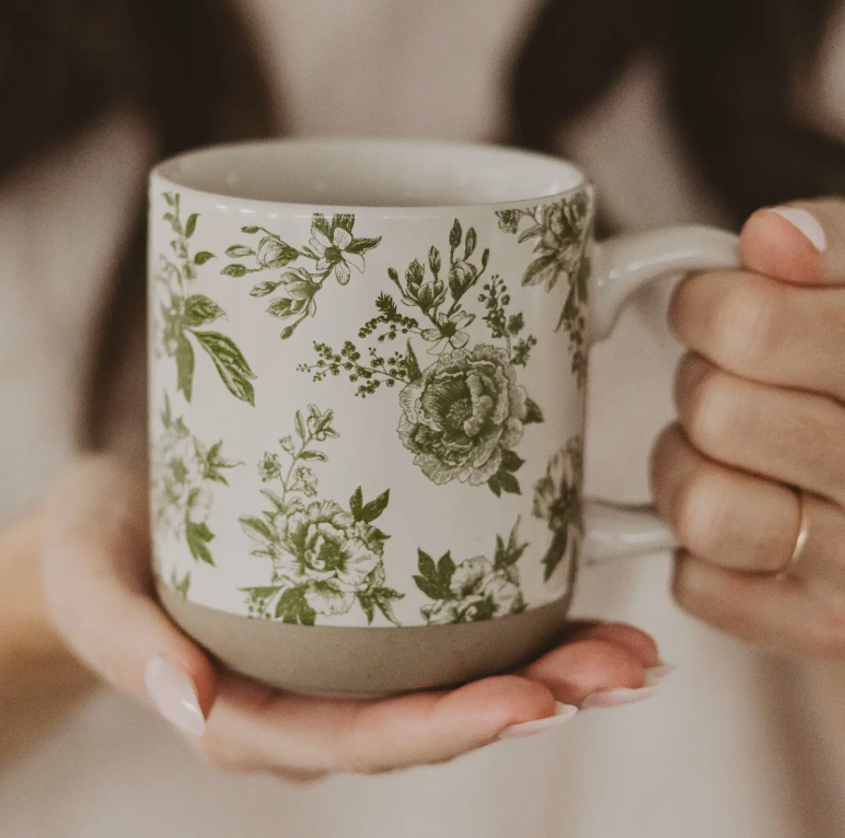 Green Delft Mug