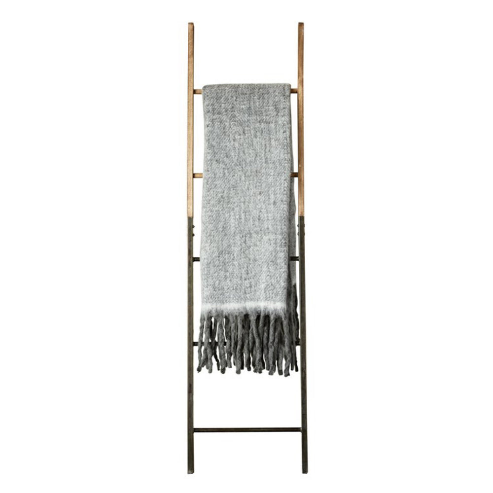 Mohair & Acrylic Throw, Grey