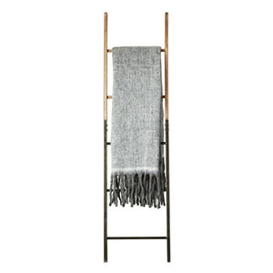Mohair & Acrylic Throw, Grey