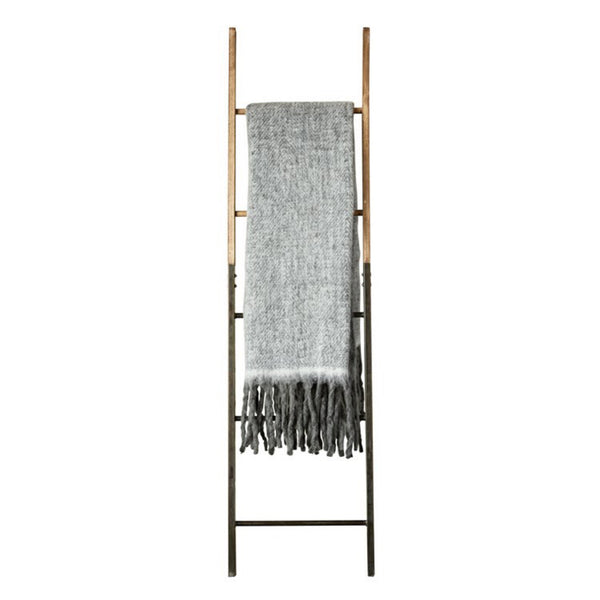 Mohair & Acrylic Throw, Grey