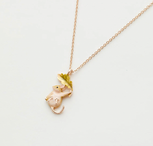 Enamel Short Dormouse Necklace