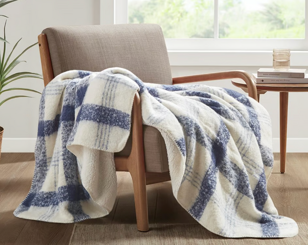 Faux Mohair to Sherpa Throw