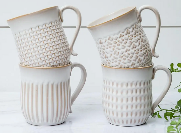 Cream Reactive Glass Mugs