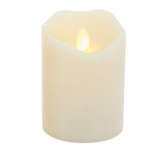 Flameless LED Wax Pillar Candle, 4"