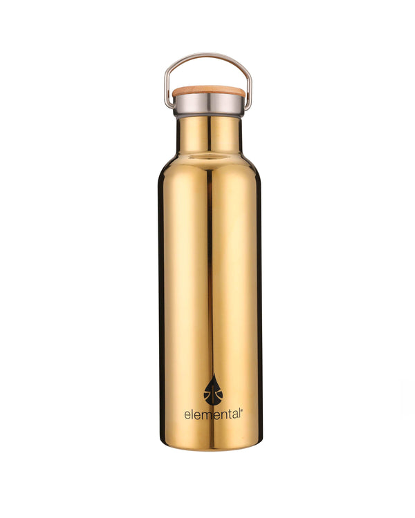 Elemental Stainless Steel Water Bottle - Gold