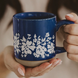 Blue Floral Mug