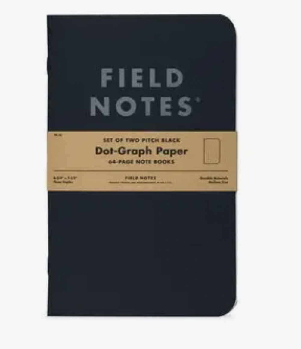 Pitch Black Notebook- Set of 2