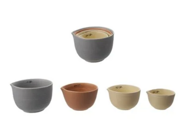 Matte Finish Stoneware Measuring Cups