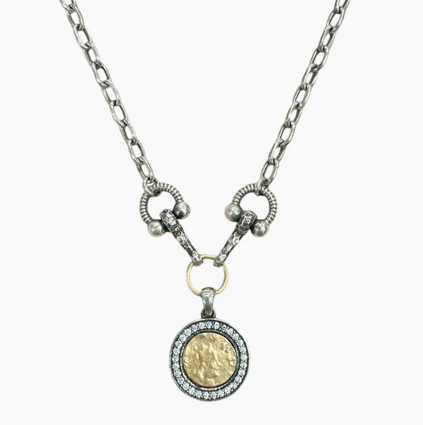 Satin Silver Layla Horsebit Necklace
