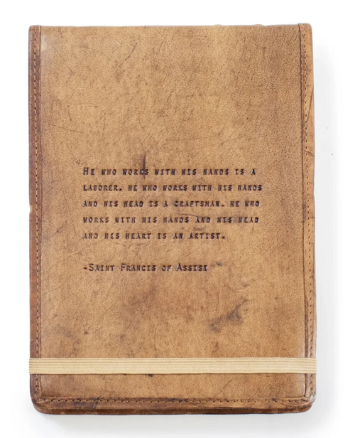 Saint Francis of Assisi Leather Journal