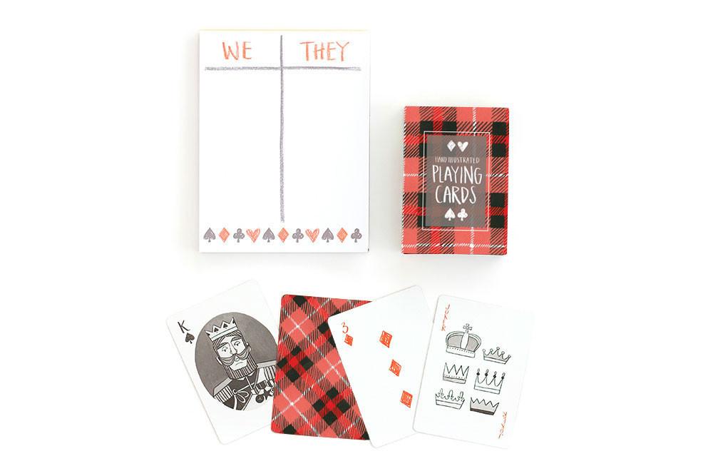 Plaid Playing Card Gift Set