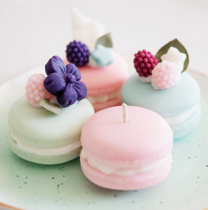 Macaron Dessert Candle Trio