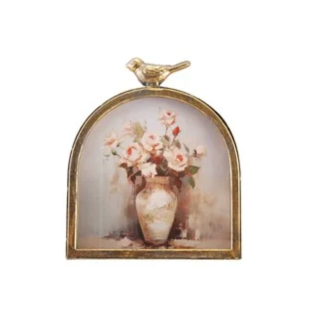Gold Arched Bird Frame