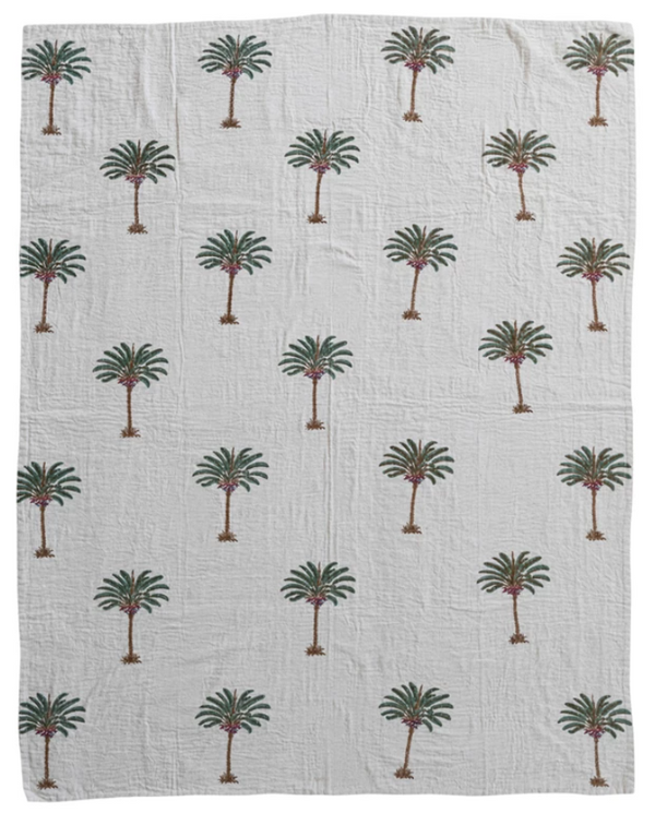 Palm Tree Throw Blanket