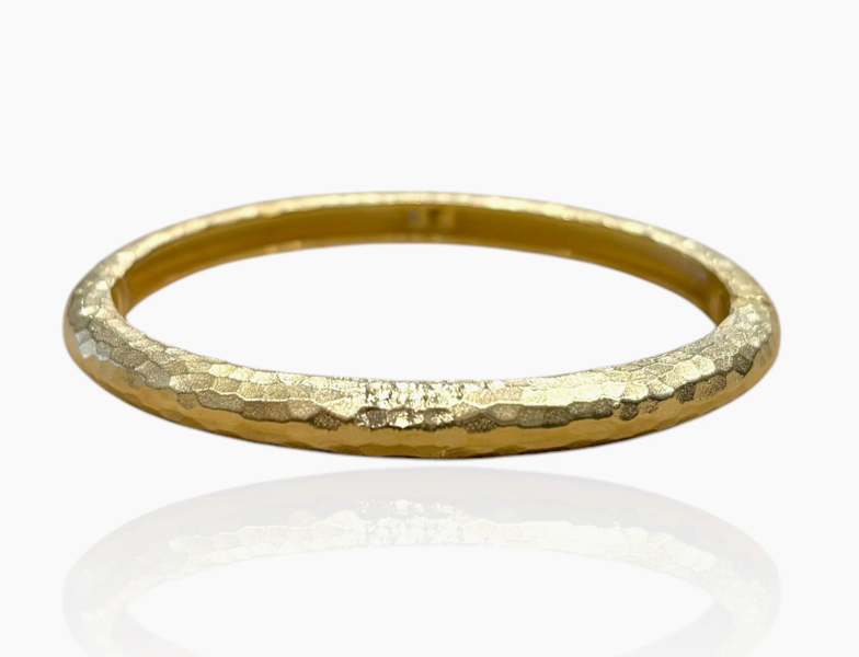 Gold Riva Hammered Bangle