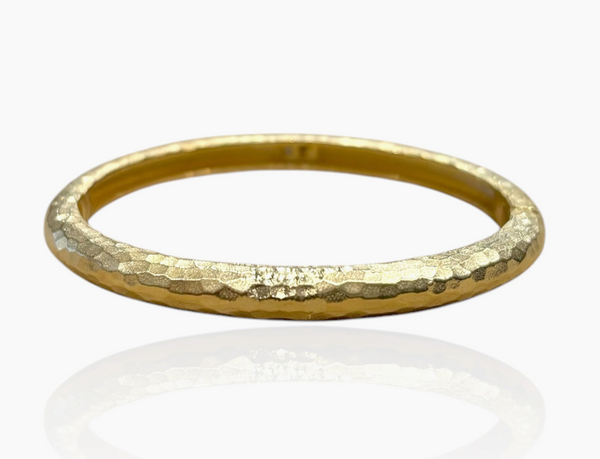 Gold Riva Hammered Bangle