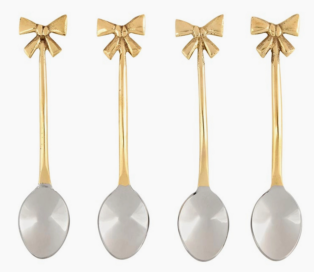 Gold Bow Spoons - Set of 4