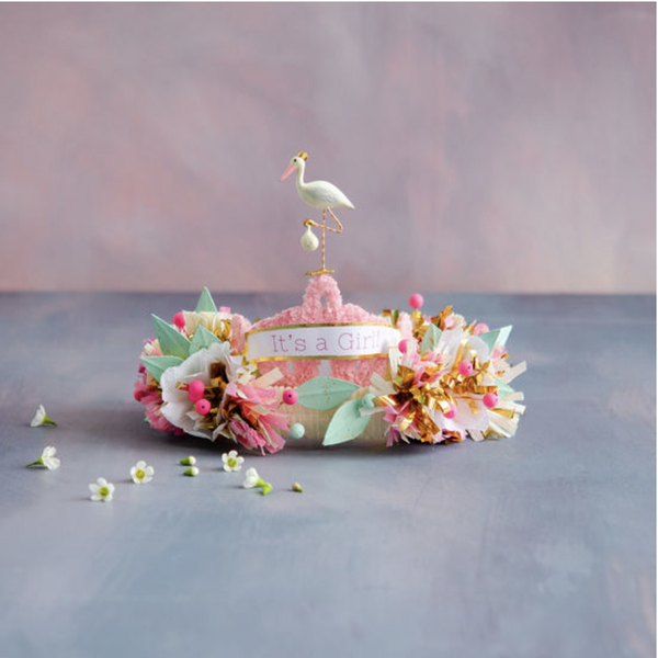 Papermache Stork Tiara