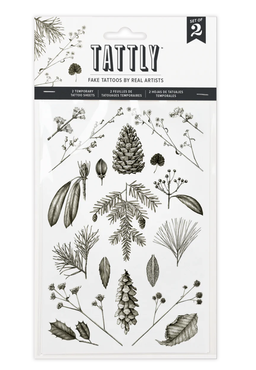 Conifers Tattoo Sheet, Set of 2
