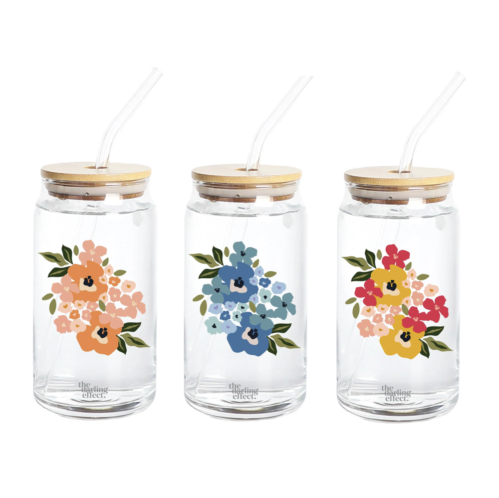 Iced Coffee Cup (3 Floral Designs)