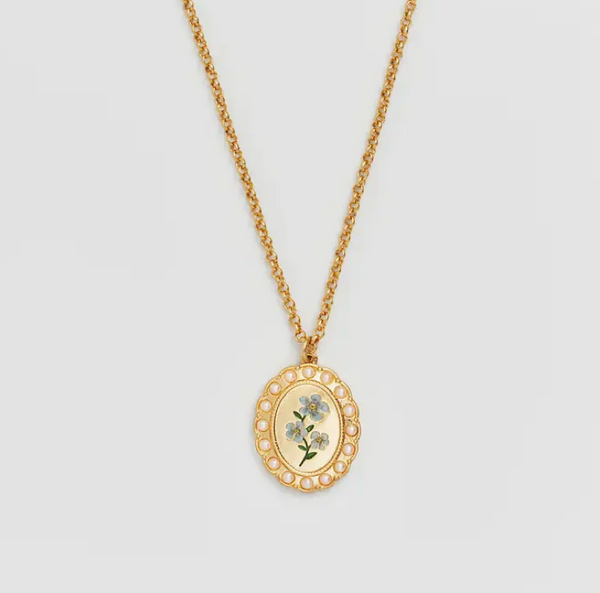 Forget Me Not Cameo Necklace