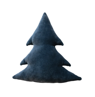 Blue Velvet Tree Shaped Pillow