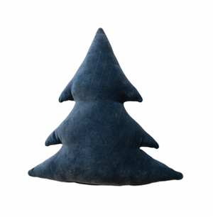 Blue Velvet Tree Shaped Pillow