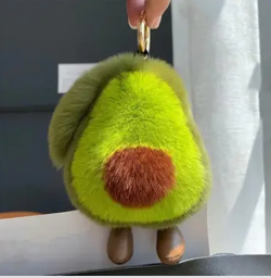 Rabbit Fur Keychain