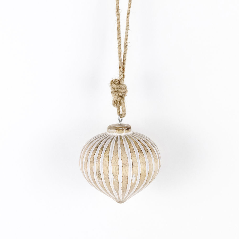 Mango Wood Onion Ornament