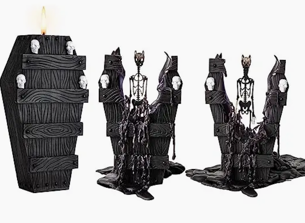 Skull Coffin Candle
