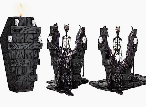 Skull Coffin Candle