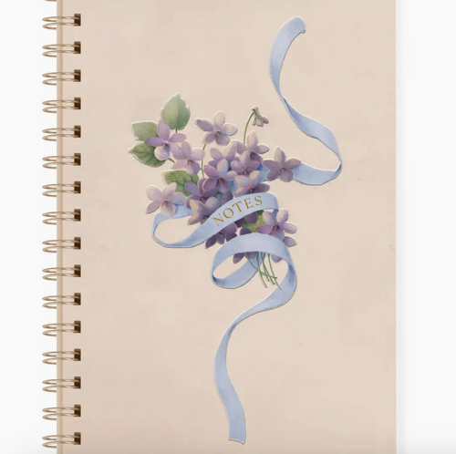 Violet Ribbon Spiral Journal