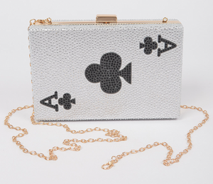 Poker Card Rhinestone Bag