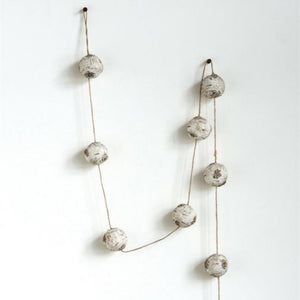Foam & Paper Ball Faux Birch Ball Garland (Seasonal)