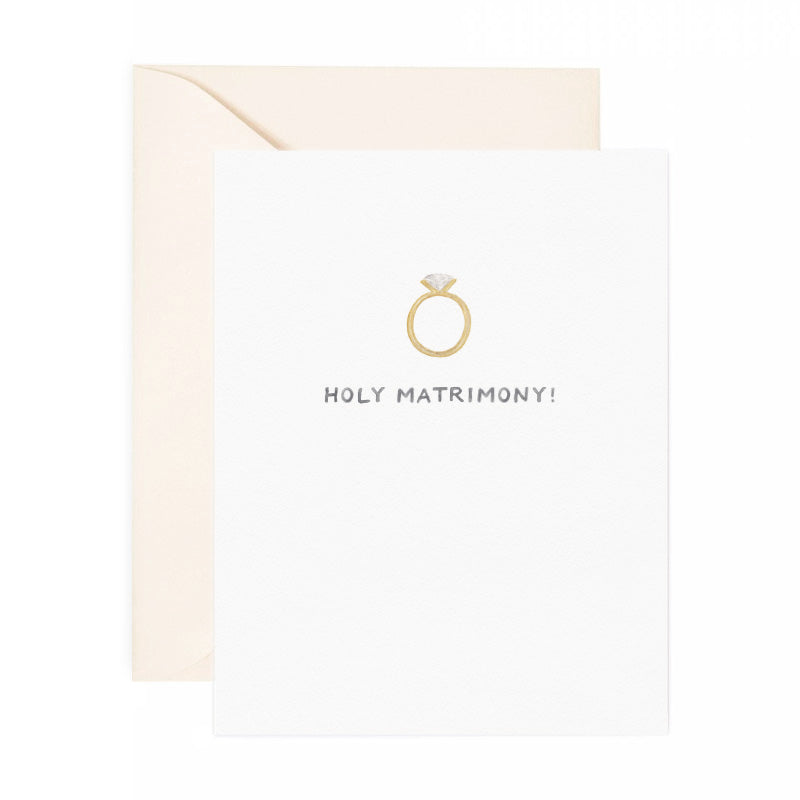 Holy Matrimony Wedding Card