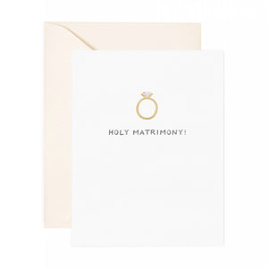 Holy Matrimony Wedding Card